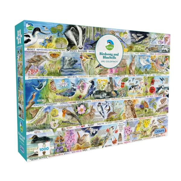RSPB Birdsong & Bluebells 1000 Piece Jigsaw Puzzle - Mind Games Southport