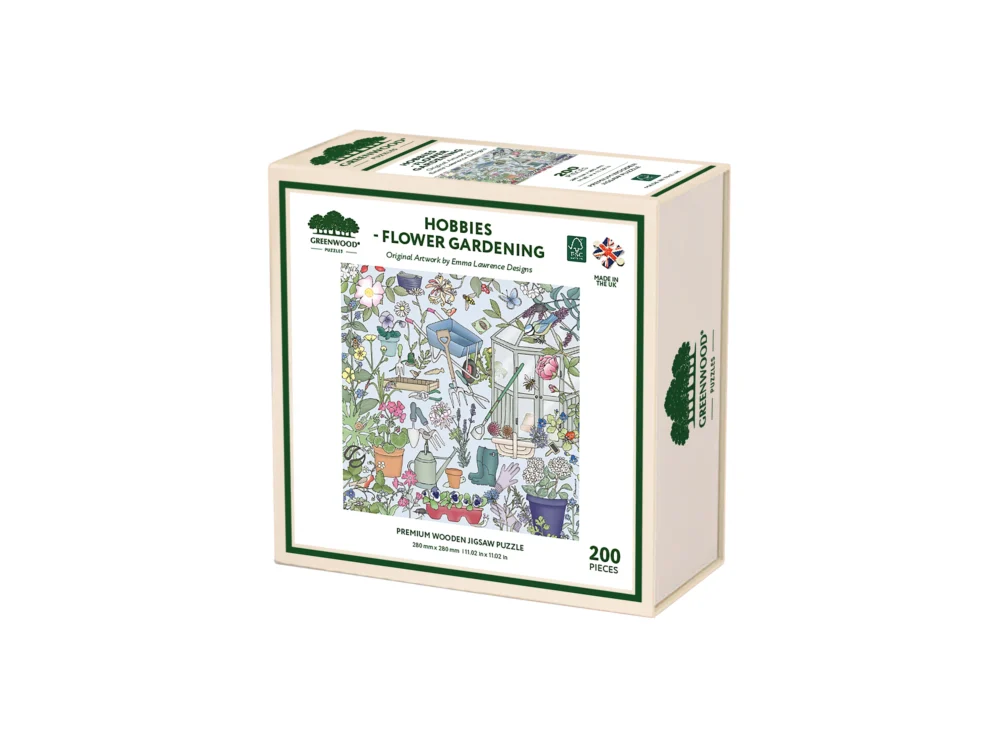 GEL027-Hobbies---Flower-Gardening-wooden-jigsaw-puzzle-210-pieces-mind-games-southport